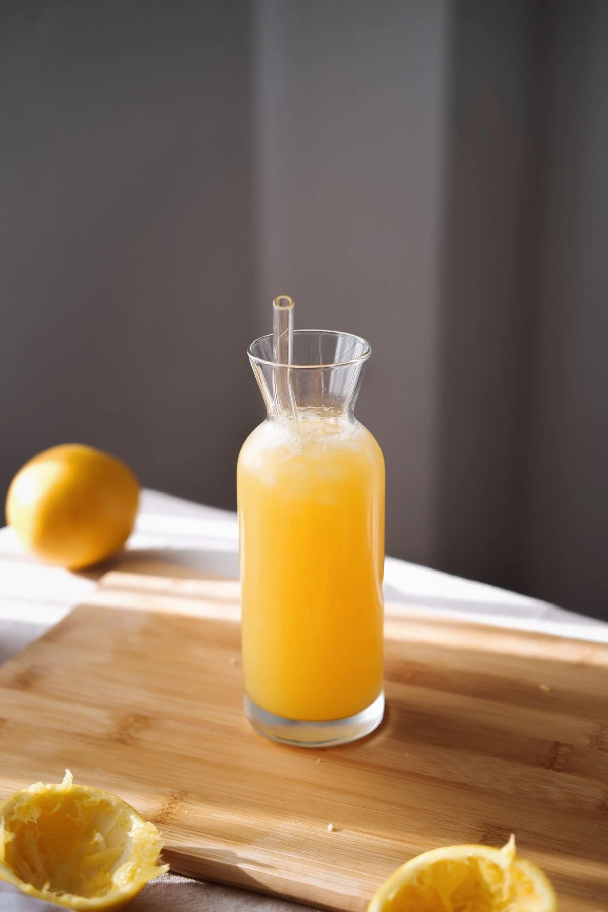 A glass of orange juice